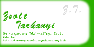 zsolt tarkanyi business card